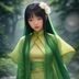 蜘蛛宝贝选购编辑苏梦瑶头像，清爽干练的女性，浅绿色背景